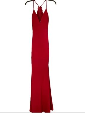 Emerald Sundae Red Spaghetti-Strap Maxi Dress